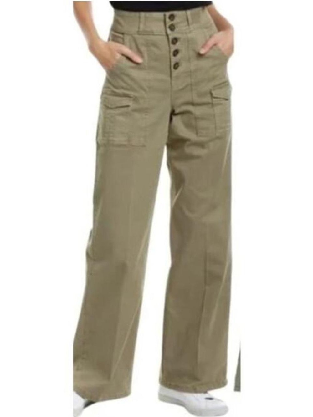 Frame high rise wide leg cargo pants size 28